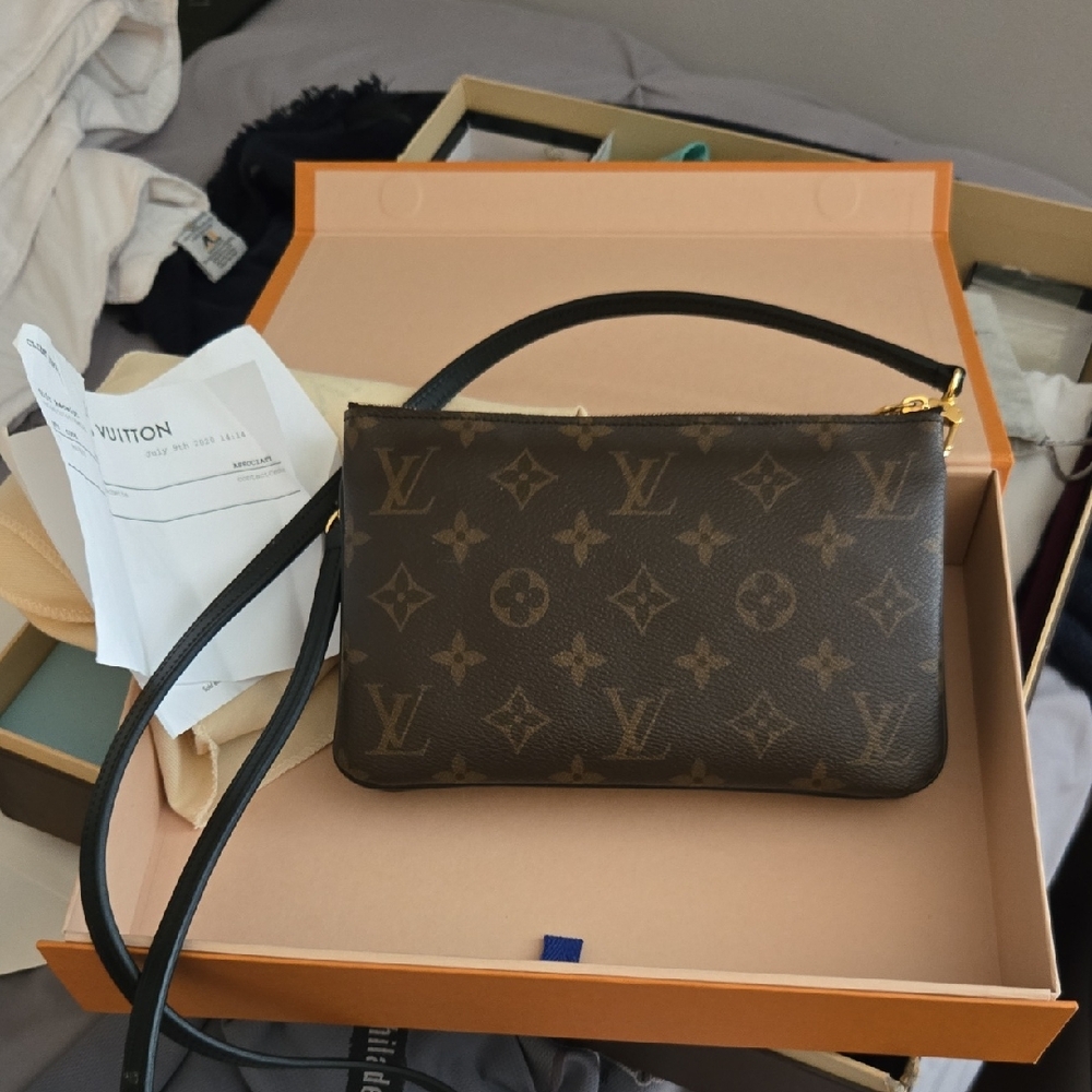Louis Vuitton Monogram Black and Brown Crossbody Bag